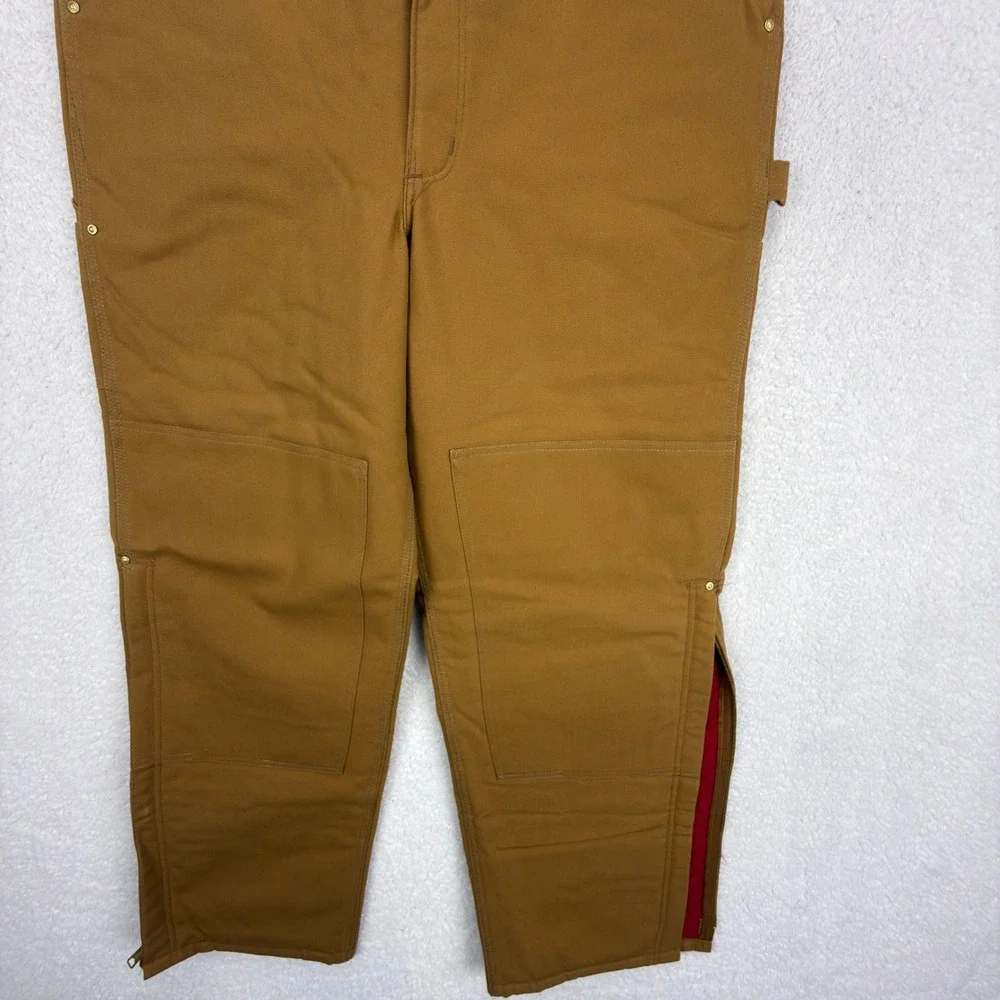 Carhartt Traditional Duck Bibs Overalls Quilt Lined 40x34 R02 BRN Brown NOS NWT